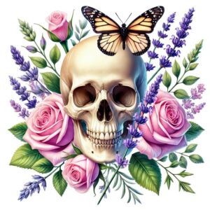 Heat transfers Iron on stickers  Skull Skeleton 64 for Tshirts Iron on Decal Patches Stickers Clothes Hat Pillows DIY Crafts