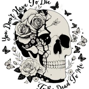 Heat transfers Iron on stickers  Skull Skeleton 93 for Tshirts Iron on Decal Patches Stickers Clothes Hat Pillows DIY Crafts