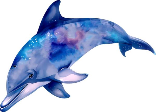 Heat transfers Iron on stickers  Sparkling dolphin 10 for Tshirts Iron on Decal Patches Stickers Clothes Hat Pillows DIY Crafts