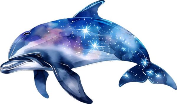 Heat transfers Iron on stickers  Sparkling dolphin 12 for Tshirts Iron on Decal Patches Stickers Clothes Hat Pillows DIY Crafts