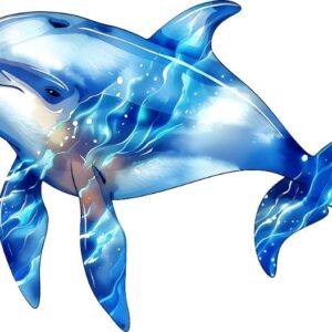 Heat transfers Iron on stickers  Sparkling dolphin 17 for Tshirts Iron on Decal Patches Stickers Clothes Hat Pillows DIY Crafts