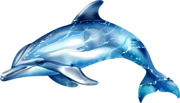 Heat transfers Iron on stickers  Sparkling dolphin 18 for Tshirts Iron on Decal Patches Stickers Clothes Hat Pillows DIY Crafts