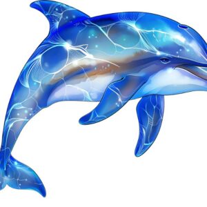 Heat transfers Iron on stickers  Sparkling dolphin 20 for Tshirts Iron on Decal Patches Stickers Clothes Hat Pillows DIY Crafts