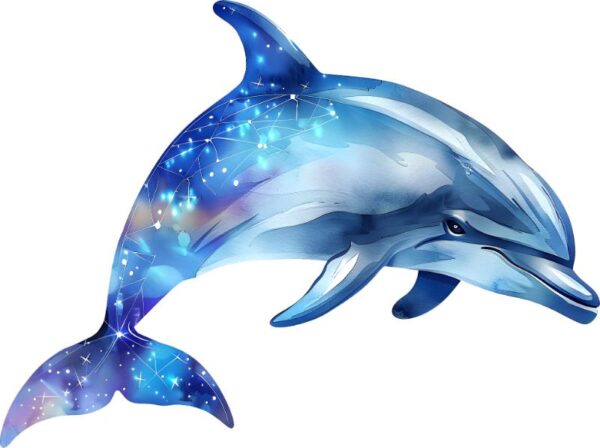 Heat transfers Iron on stickers  Sparkling dolphin 21 for Tshirts Iron on Decal Patches Stickers Clothes Hat Pillows DIY Crafts