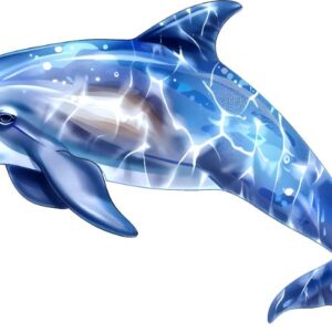 Heat transfers Iron on stickers  Sparkling dolphin 5 for Tshirts Iron on Decal Patches Stickers Clothes Hat Pillows DIY Crafts