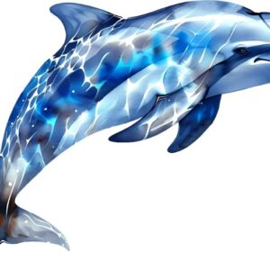 Heat transfers Iron on stickers  Sparkling dolphin 9 for Tshirts Iron on Decal Patches Stickers Clothes Hat Pillows DIY Crafts