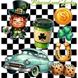 Heat transfers Iron on stickers  St Patricks Day 32 for Tshirts Iron on Decal Patches Stickers Clothes Hat Pillows DIY Crafts