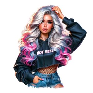 Heat transfers Iron on stickers  Tattoo girl 10 for Tshirts Iron on Decal Patches Stickers Clothes Hat Pillows DIY Crafts
