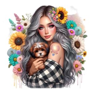 Heat transfers Iron on stickers  Tattoo girl 105 for Tshirts Iron on Decal Patches Stickers Clothes Hat Pillows DIY Crafts