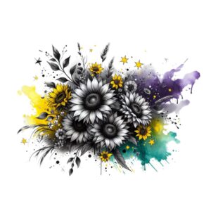 Heat transfers Iron on stickers  Tattoo girl 107 for Tshirts Iron on Decal Patches Stickers Clothes Hat Pillows DIY Crafts