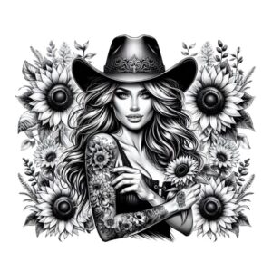 Heat transfers Iron on stickers  Tattoo girl 114 for Tshirts Iron on Decal Patches Stickers Clothes Hat Pillows DIY Crafts