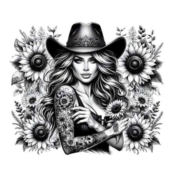 Heat transfers Iron on stickers  Tattoo girl 114 for Tshirts Iron on Decal Patches Stickers Clothes Hat Pillows DIY Crafts