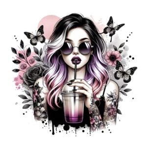 Heat transfers Iron on stickers  Tattoo girl 121 for Tshirts Iron on Decal Patches Stickers Clothes Hat Pillows DIY Crafts