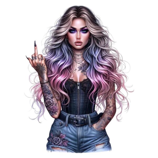 Heat transfers Iron on stickers  Tattoo girl 135 for Tshirts Iron on Decal Patches Stickers Clothes Hat Pillows DIY Crafts