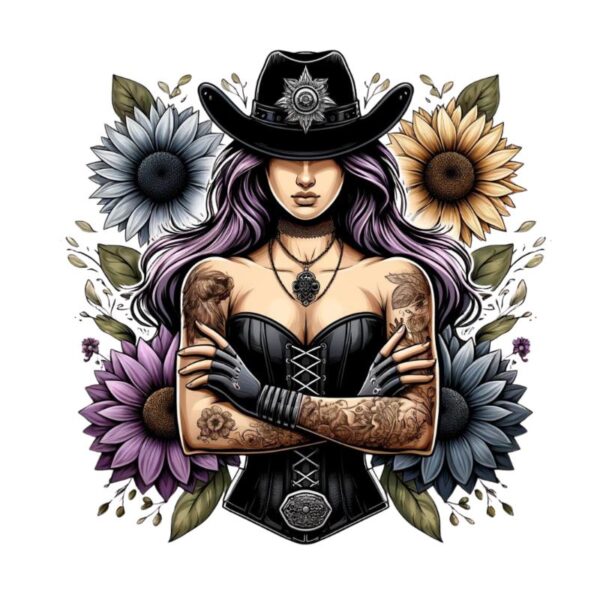 Heat transfers Iron on stickers  Tattoo girl 136 for Tshirts Iron on Decal Patches Stickers Clothes Hat Pillows DIY Crafts