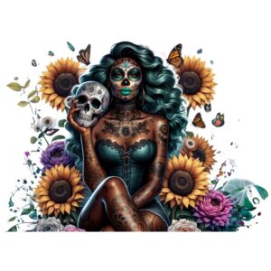 Heat transfers Iron on stickers  Tattoo girl 141 for Tshirts Iron on Decal Patches Stickers Clothes Hat Pillows DIY Crafts