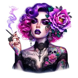 Heat transfers Iron on stickers  Tattoo girl 143 for Tshirts Iron on Decal Patches Stickers Clothes Hat Pillows DIY Crafts