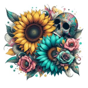 Heat transfers Iron on stickers  Tattoo girl 148 for Tshirts Iron on Decal Patches Stickers Clothes Hat Pillows DIY Crafts