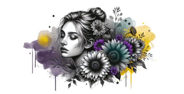 Heat transfers Iron on stickers  Tattoo girl 154 for Tshirts Iron on Decal Patches Stickers Clothes Hat Pillows DIY Crafts