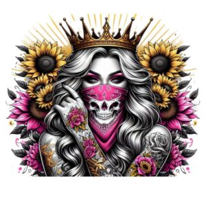 Heat transfers Iron on stickers  Tattoo girl 19 for Tshirts Iron on Decal Patches Stickers Clothes Hat Pillows DIY Crafts