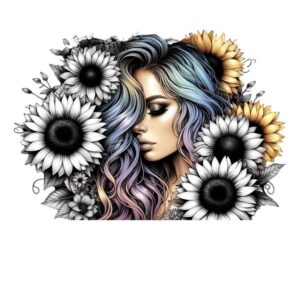 Heat transfers Iron on stickers  Tattoo girl 2 for Tshirts Iron on Decal Patches Stickers Clothes Hat Pillows DIY Crafts
