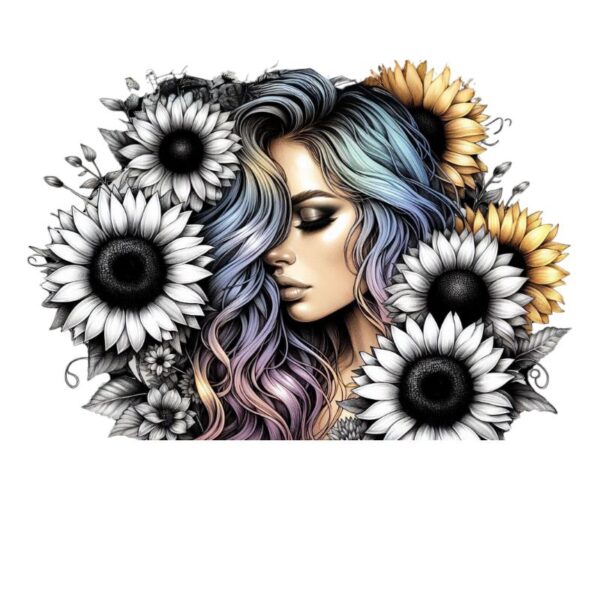 Heat transfers Iron on stickers  Tattoo girl 2 for Tshirts Iron on Decal Patches Stickers Clothes Hat Pillows DIY Crafts