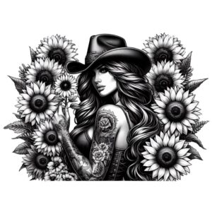 Heat transfers Iron on stickers  Tattoo girl 25 for Tshirts Iron on Decal Patches Stickers Clothes Hat Pillows DIY Crafts