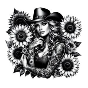 Heat transfers Iron on stickers  Tattoo girl 29 for Tshirts Iron on Decal Patches Stickers Clothes Hat Pillows DIY Crafts