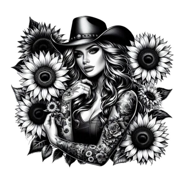 Heat transfers Iron on stickers  Tattoo girl 29 for Tshirts Iron on Decal Patches Stickers Clothes Hat Pillows DIY Crafts