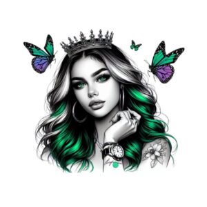 Heat transfers Iron on stickers  Tattoo girl 38 for Tshirts Iron on Decal Patches Stickers Clothes Hat Pillows DIY Crafts