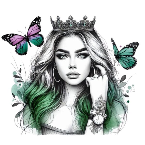 Heat transfers Iron on stickers  Tattoo girl 47 for Tshirts Iron on Decal Patches Stickers Clothes Hat Pillows DIY Crafts
