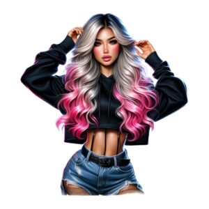 Heat transfers Iron on stickers  Tattoo girl 5 for Tshirts Iron on Decal Patches Stickers Clothes Hat Pillows DIY Crafts
