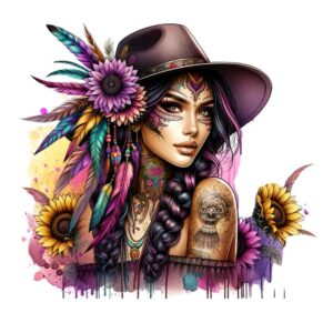 Heat transfers Iron on stickers  Tattoo girl 61 for Tshirts Iron on Decal Patches Stickers Clothes Hat Pillows DIY Crafts