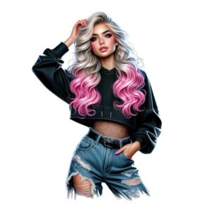 Heat transfers Iron on stickers  Tattoo girl 7 for Tshirts Iron on Decal Patches Stickers Clothes Hat Pillows DIY Crafts