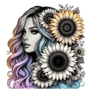 Heat transfers Iron on stickers  Tattoo girl 75 for Tshirts Iron on Decal Patches Stickers Clothes Hat Pillows DIY Crafts
