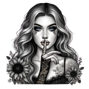 Heat transfers Iron on stickers  Tattoo girl 77 for Tshirts Iron on Decal Patches Stickers Clothes Hat Pillows DIY Crafts