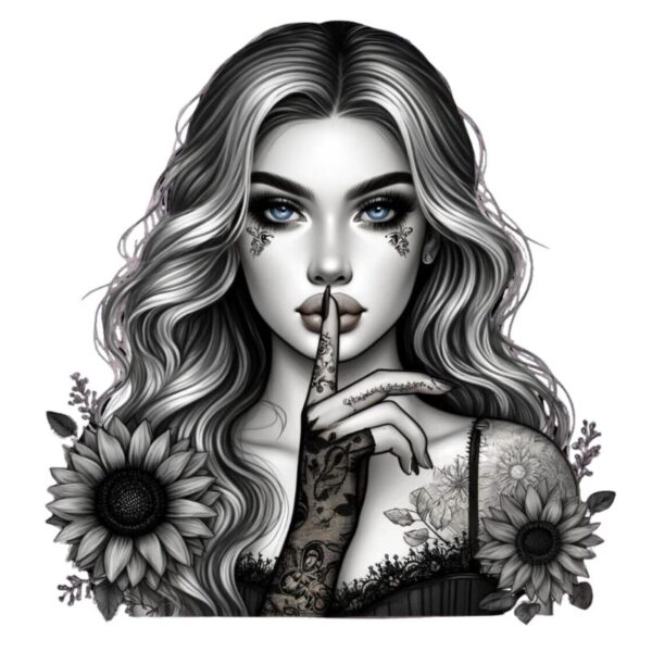 Heat transfers Iron on stickers  Tattoo girl 77 for Tshirts Iron on Decal Patches Stickers Clothes Hat Pillows DIY Crafts