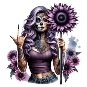 Heat transfers Iron on stickers  Tattoo girl 78 for Tshirts Iron on Decal Patches Stickers Clothes Hat Pillows DIY Crafts