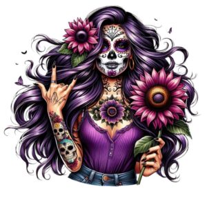 Heat transfers Iron on stickers  Tattoo girl 81 for Tshirts Iron on Decal Patches Stickers Clothes Hat Pillows DIY Crafts
