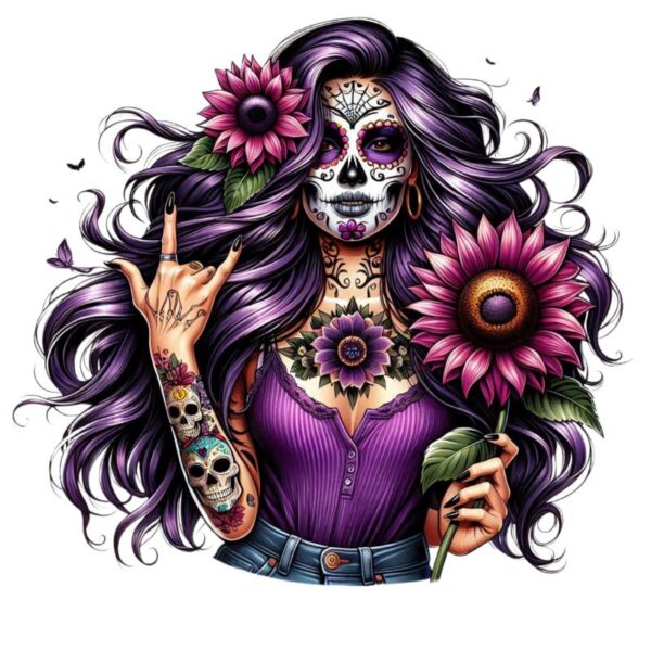 Heat transfers Iron on stickers  Tattoo girl 81 for Tshirts Iron on Decal Patches Stickers Clothes Hat Pillows DIY Crafts