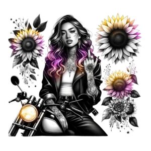 Heat transfers Iron on stickers  Tattoo girl 85 for Tshirts Iron on Decal Patches Stickers Clothes Hat Pillows DIY Crafts