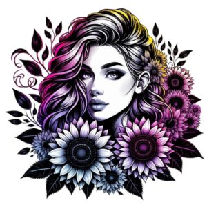 Heat transfers Iron on stickers  Tattoo girl 89 for Tshirts Iron on Decal Patches Stickers Clothes Hat Pillows DIY Crafts