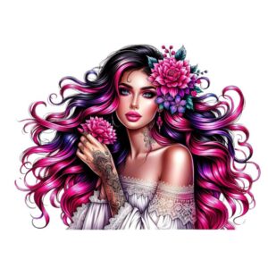 Heat transfers Iron on stickers  Tattoo girl 94 for Tshirts Iron on Decal Patches Stickers Clothes Hat Pillows DIY Crafts