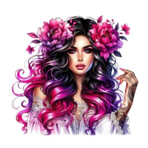 Heat transfers Iron on stickers  Tattoo girl 95 for Tshirts Iron on Decal Patches Stickers Clothes Hat Pillows DIY Crafts