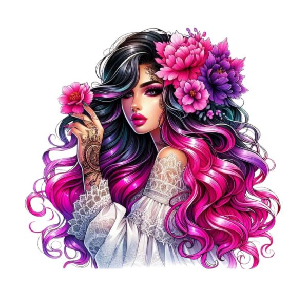 Heat transfers Iron on stickers  Tattoo girl 97 for Tshirts Iron on Decal Patches Stickers Clothes Hat Pillows DIY Crafts