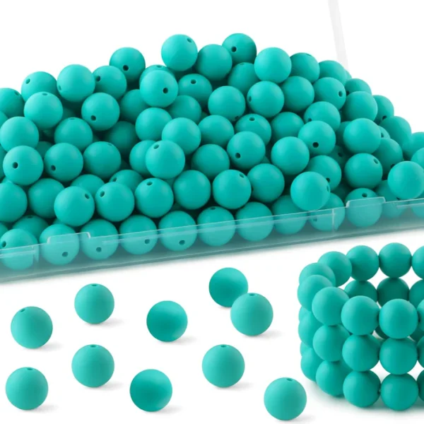 30Pcs 15mm Silicone Beads, Silicone Beads for Keychain Making Bulk Silicone Beads for Bracelet Making Necklace Making and Round Silicone Beads for Pens - Image 39