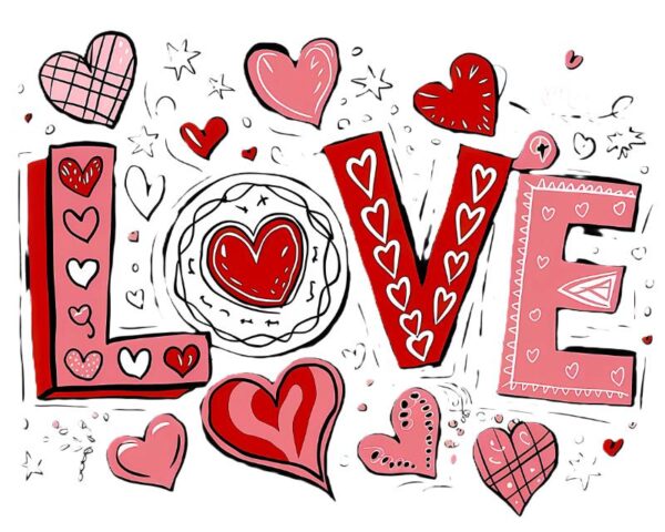 Heat transfers Iron on stickers  Valentine`s Day Valentine lover 209 for Tshirts Iron on Decal Patches Stickers Clothes Hat Pillows DIY Crafts