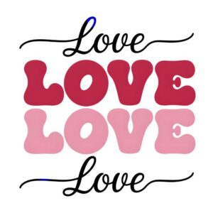Heat transfers Iron on stickers  Valentine`s Day Valentine lover 227 for Tshirts Iron on Decal Patches Stickers Clothes Hat Pillows DIY Crafts