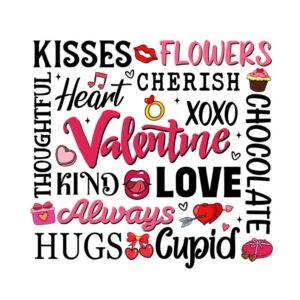 Heat transfers Iron on stickers  Valentine`s Day Valentine lover 307 for Tshirts Iron on Decal Patches Stickers Clothes Hat Pillows DIY Crafts