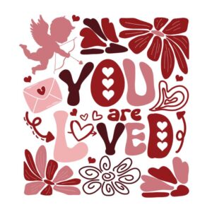 Heat transfers Iron on stickers  Valentine`s Day Valentine lover 319 for Tshirts Iron on Decal Patches Stickers Clothes Hat Pillows DIY Crafts